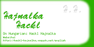 hajnalka hackl business card